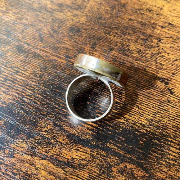 Vintage silver ring with a coin from Qajar (Persia) - Picture 7 of 8